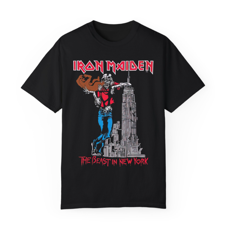 Iron Maiden The Beast In New York T-Shirt Double Sided Metal Tee Ir