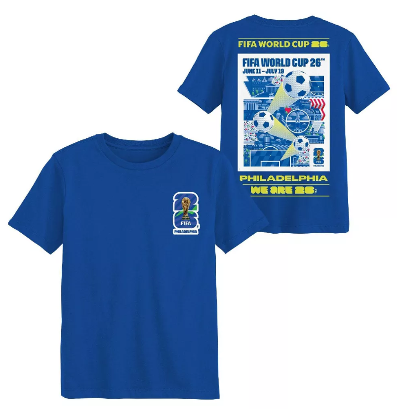 T-shirt with World Cup 2019 Philadelphia poster print for young people - Size 5XL