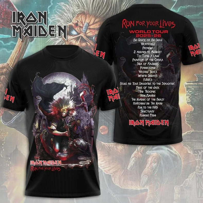 Iron Maiden Vintage Band 3D All Over Print Shirt, Rock Music Fan Tee