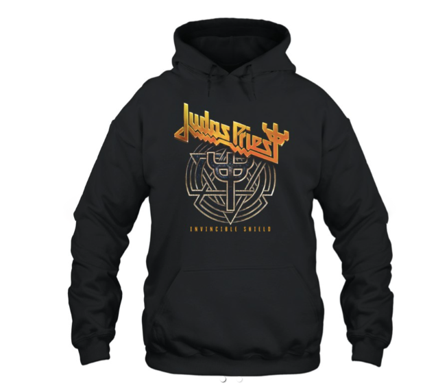 (2 sided) Judas Priest Hoodie Invincible Shield Symbol Tour-Hoodie