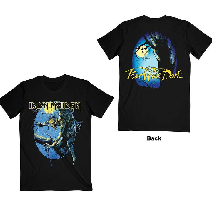 (two sided) Iron Maiden Fear of the Dark Eddie T-Shirt – Classic Design, Official Band Merch