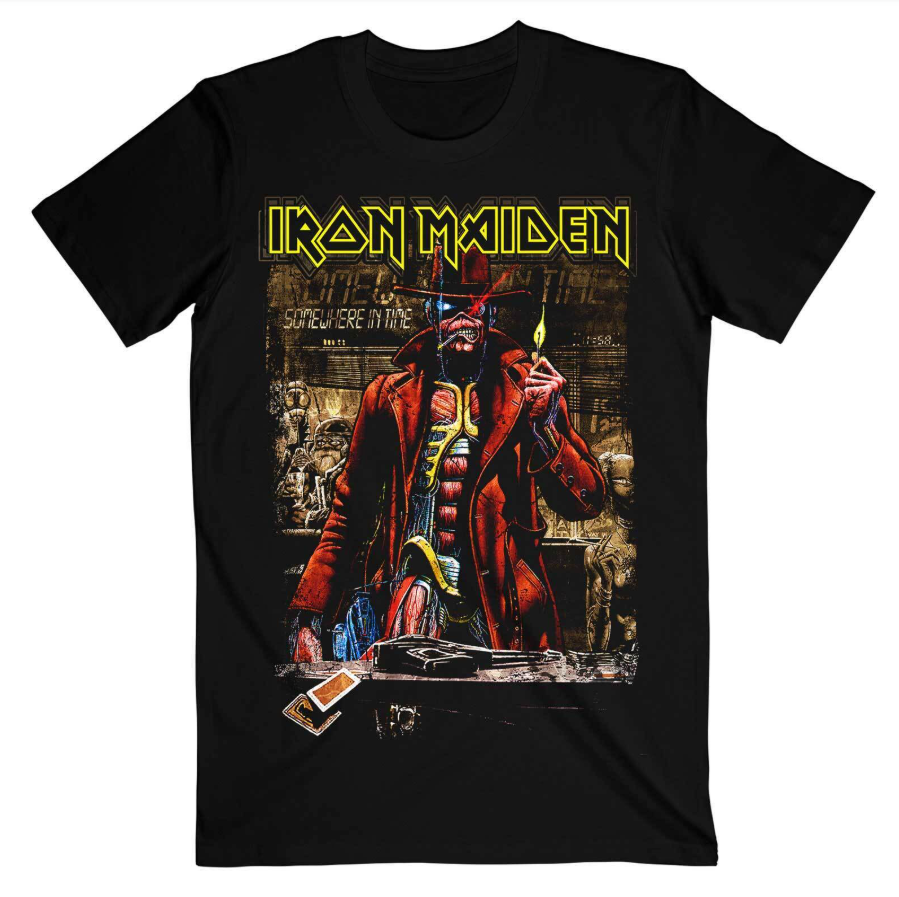 (2 sides)Iron Maiden Stranger Sepia T-Shirt – Unisex Band Tee with Iconic Artwork