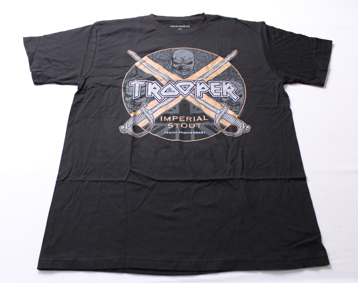 Iron Maiden Unisex Trooper X Label Short-Sleeve Graphic Tee CD4 Black Large