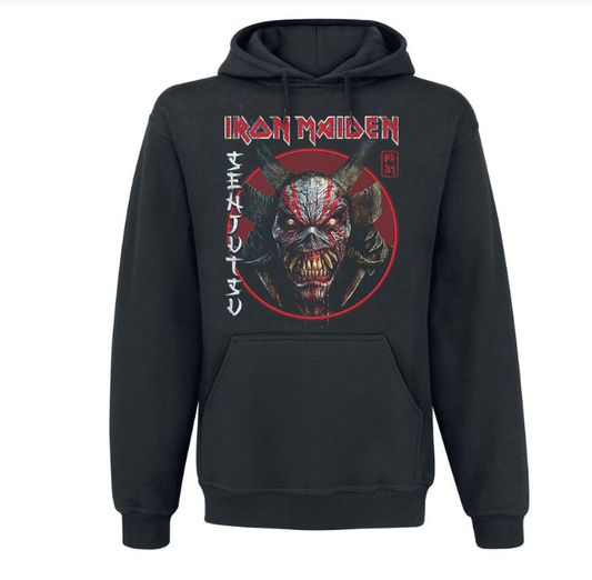 Senjutsu Eddie Face Circle | Iron Maiden Hoodie