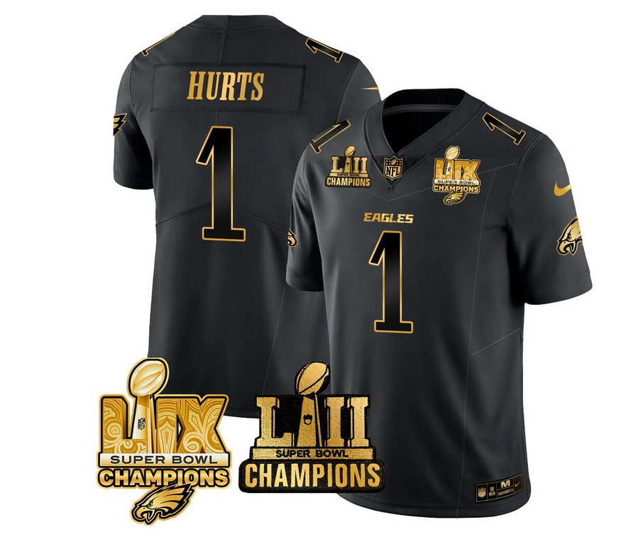 Philadelphia Eagles LII-LIX Super Bowl Champions Gold Jersey