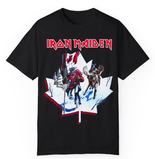 (2 SIDED) Official Iron Maiden Band Shirt 1984 – Canadian Slavery Tour