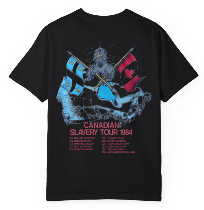 (2 SIDED) Official Iron Maiden Band Shirt 1984 – Canadian Slavery Tour