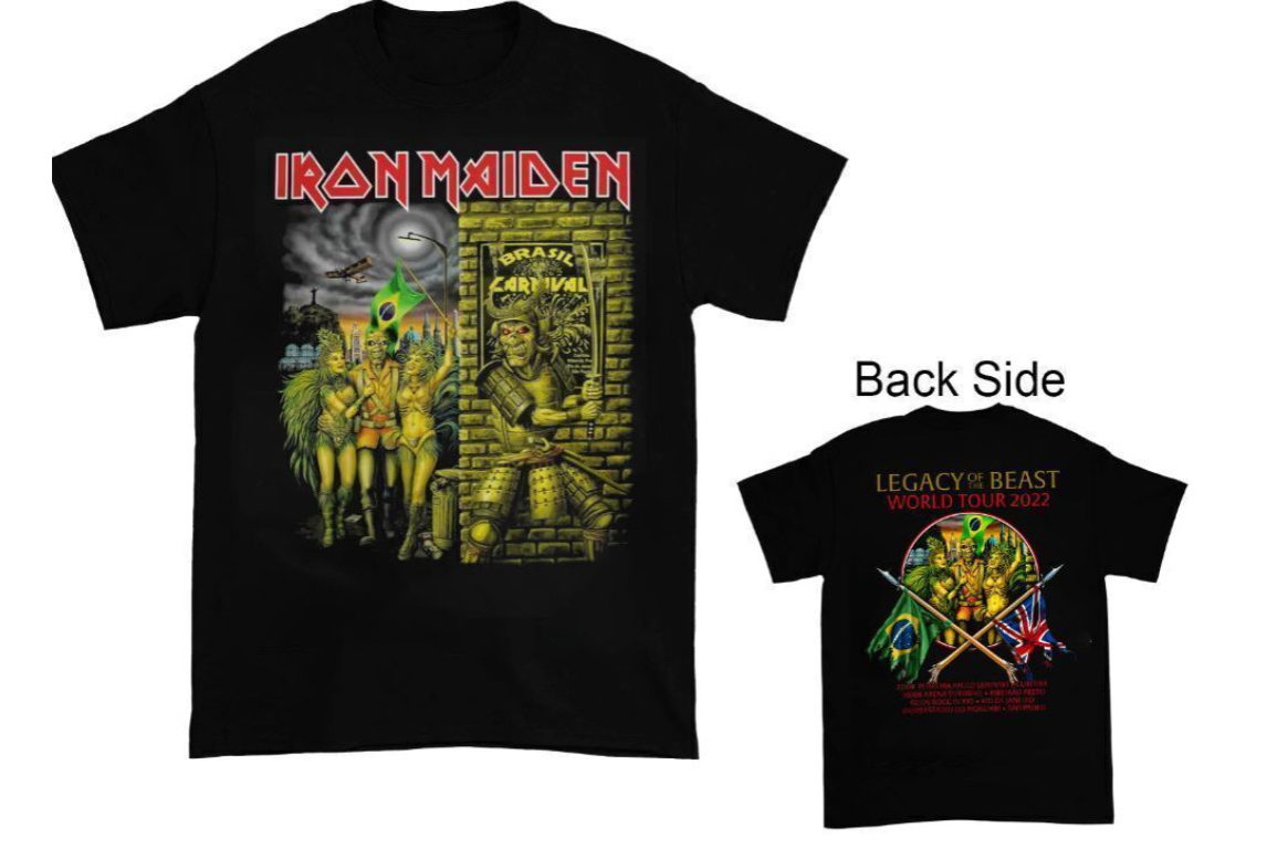 Iron Maiden Tour Shirt – Legacy of the Beast 2022 Black Double