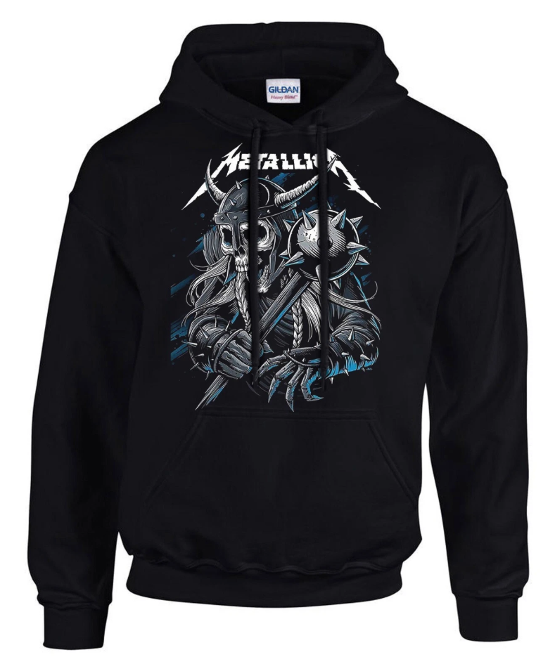 metallica hoodie Rock Music Hoodie Hooded Sweatshirt Black