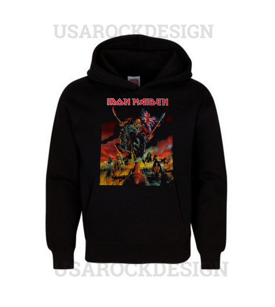 Iron Maiden Hoodie The Trooper Album Art – Vintage Rock Sweatshirt