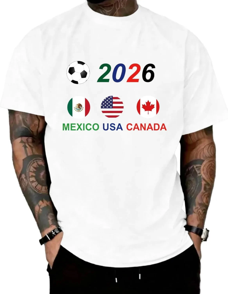 USA, Canada & Mexico World Cup 2026 Unisex Cotton Fan Tee