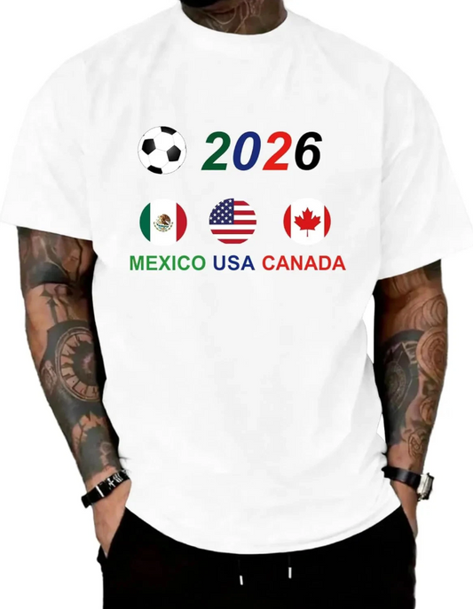 USA, Canada & Mexico World Cup 2026 Unisex Cotton Fan Tee