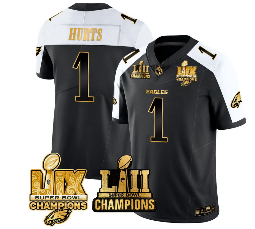 Philadelphia Eagles LII-LIX Super Bowl Champions Gold Jersey