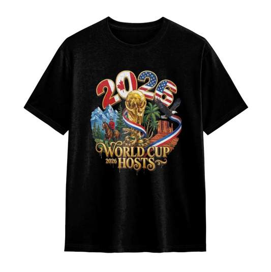 World Cup 2026 Host Nations Commemorative T-Shirt – USA, Canada & Mexico, Unisex