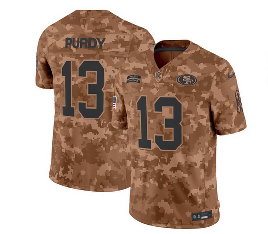 San Francisco 49ers 2024 Salute to Service Vapor Limited Custom Jersey