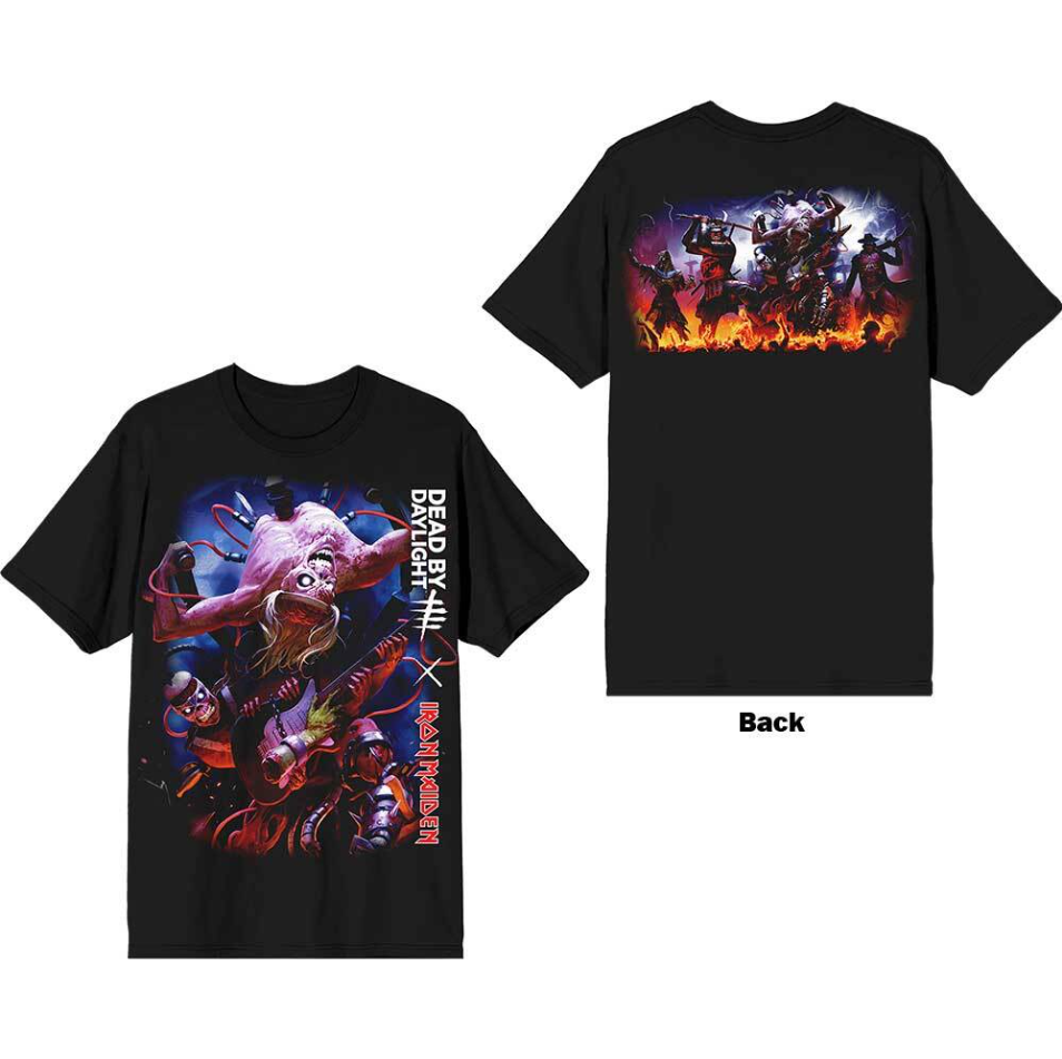 Iron Maiden Unisex T-Shirt: Dead By Daylight Monster Eddie (Back Print)
