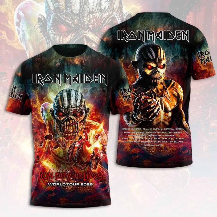 Maiden 2026 Tour 3d Apparel T Shirt