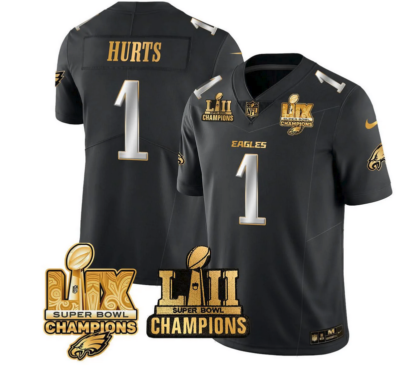 Philadelphia Eagles LII-LIX Super Bowl Champions Gold Jersey