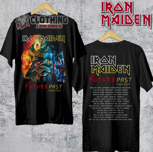 Iron Maiden 2023 Tour Shirt – The Future Past Concert Dates & Setlist Tee