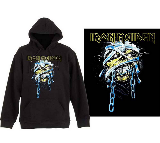 Iron Maiden Hoodie  Men's Powerslave Head Hoodie Black