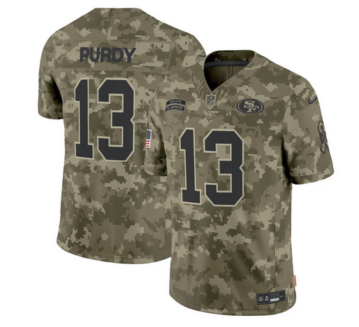 San Francisco 49ers 2024 Salute to Service Vapor Limited Custom Jersey