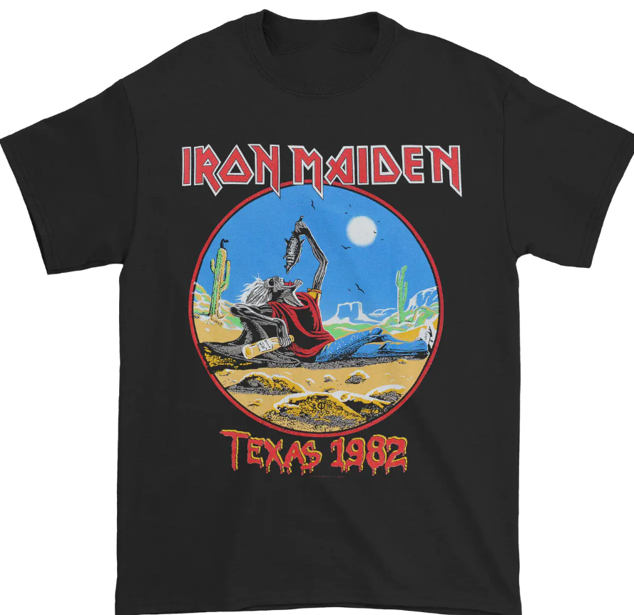Iron Maiden – The Beast Tames Texas Slim Fit Tour T-Shirt with Back Print