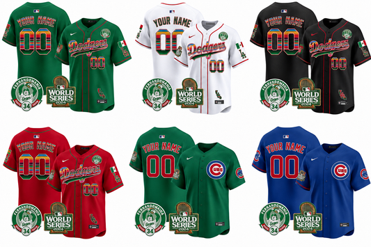 Dodgers Mexico Fernando Valenzuela & 2024 World Series Patch Vapor Premier Limited Custom Jersey - All Stitched