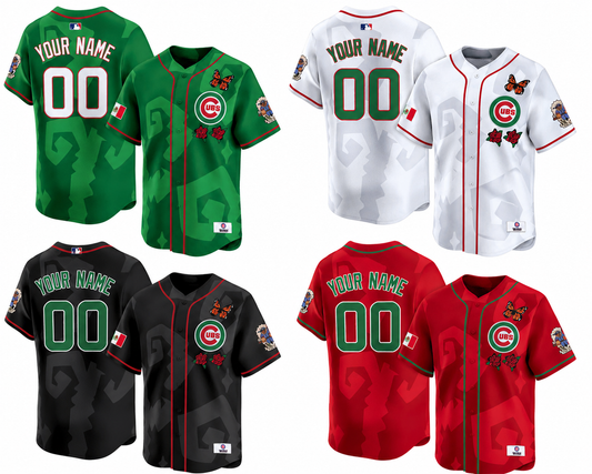 2025 Chicago Cubs Mexican Heritage Vapor Premier Limited Custom Jersey - Stitched