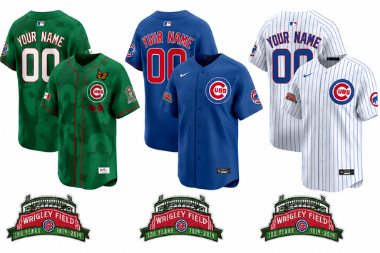 Chicago Cubs Wrigley Field Style Vapor Premier Limited Custom Jersey - All Stitched