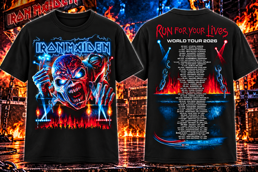 Iron Maiden World Tour 2026 Eddie Graphic Double-Sided Shirt