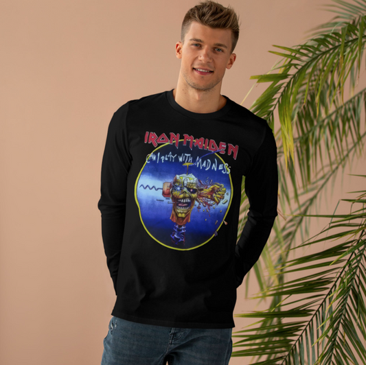 Iron Maiden Can I Play With Madness Long Sleeve Shirt Double Sided Vintage Heavy Metal Band Tee
