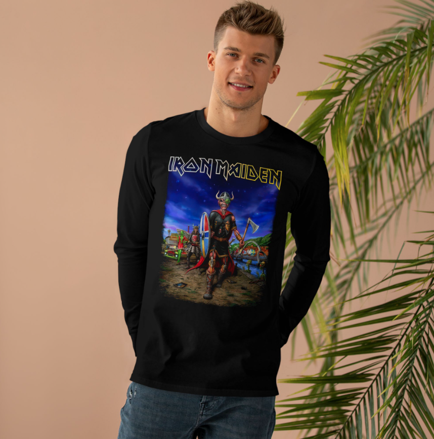 Iron Maiden Future Past World Tour 2023 Nordic Dates Long Sleeve Shirt Double Sided Band Tee