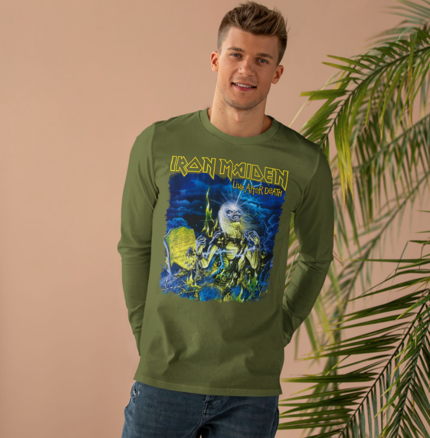 Iron Maiden Legacy of the Beast 2022 Tour Long Sleeve Shirt Double Sided Vintage Heavy Metal Band Tee
