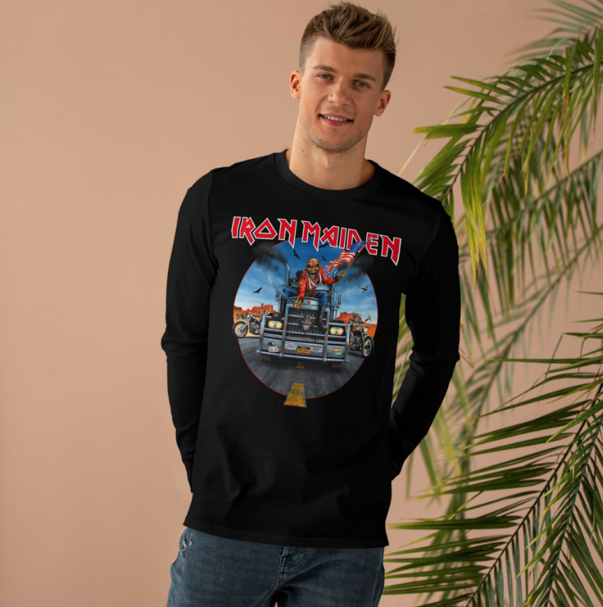 Iron Maiden Legacy of the Beast 2022 USA Tour Long Sleeve Shirt Double Sided Concert Tee