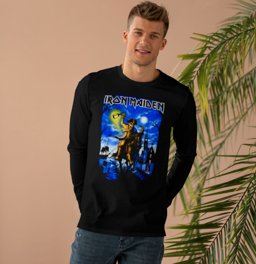 Iron Maiden Seventh Son of a Seventh Son Long Sleeve Shirt Double Sided Vintage Heavy Metal Tee