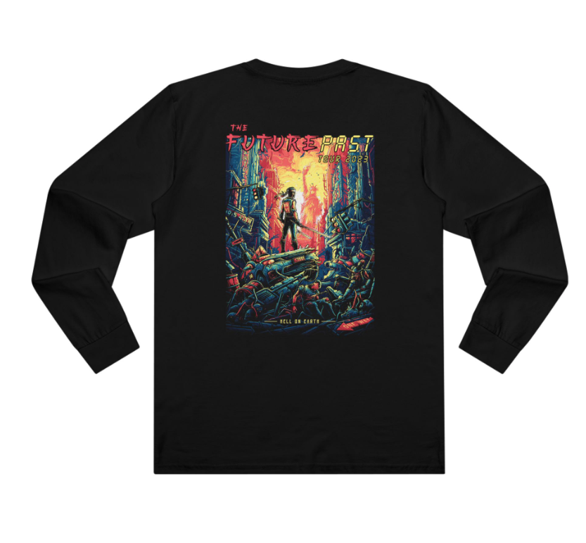 Iron Maiden The Future Past Tour 2023 Long Sleeve Shirt Double Sided Vintage 