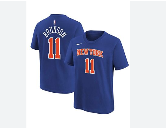 Jalen Brunson 11 New York Knicks Shirt Name Number NBA Tee