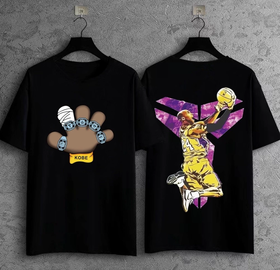 Kobe Bryant 24 Los Angeles Lakers Black Mamba Graphic Shirt NBA Tee