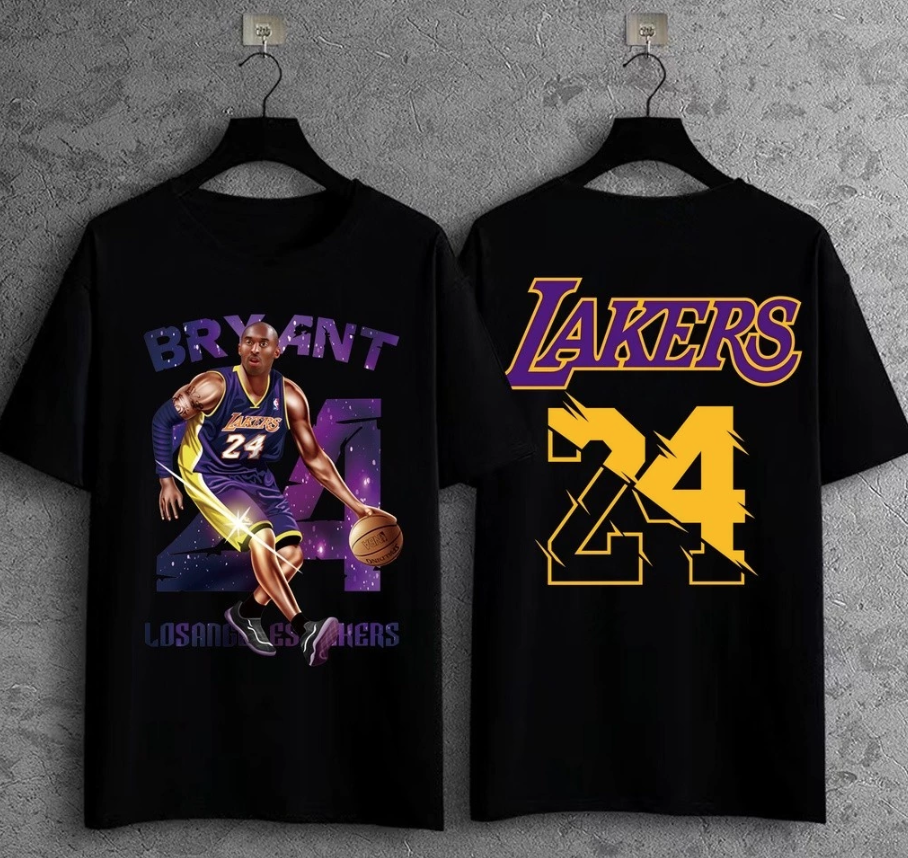 Kobe Bryant Black Mamba Lakers Shirt Vintage Basketball Tee Number 24