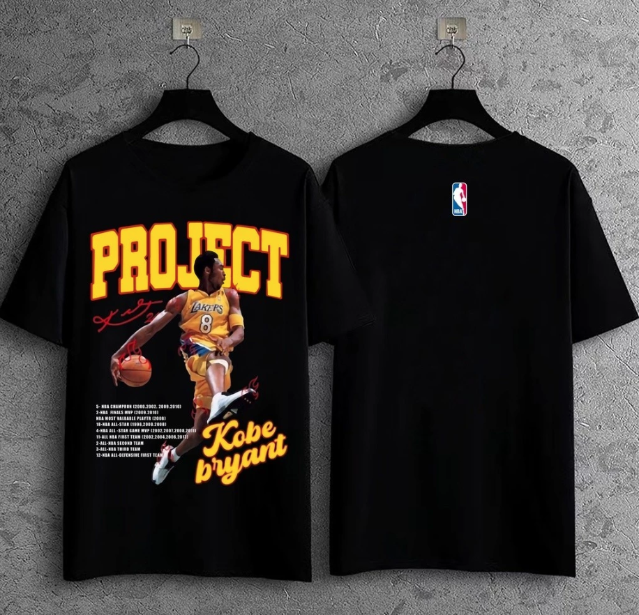 Kobe Bryant Project Graphic Shirt Black Mamba NBA Streetwear Tee