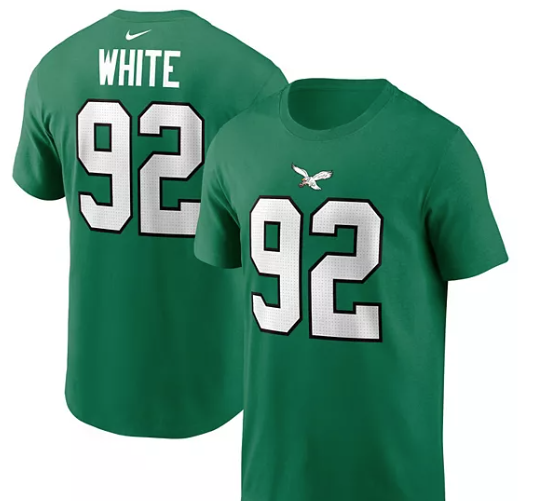 Reggie White 92 Philadelphia Eagles Shirt Name Number Vintage Tee