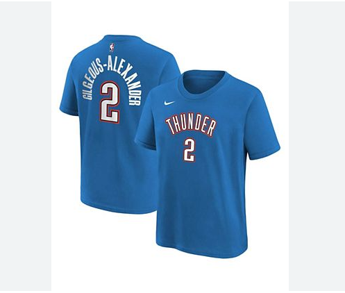Shai Gilgeous Alexander 2 Oklahoma City Thunder Shirt Name Number Tee