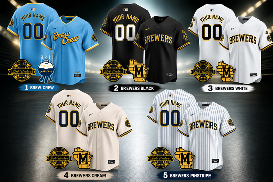 Custom Name/Number Milwaukee Brewers 2025 Limited Jersey - Bob Uecker Patch - All Stitched