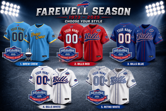 Buffalo Bills 2025 Baseball Custom Jersey All Stitched - Farewell to Highmark Stadium